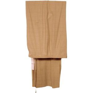 Escada Neutral Plaid Wool Stretch Dress Pants Drawstring Waist Trousers 44 NEW